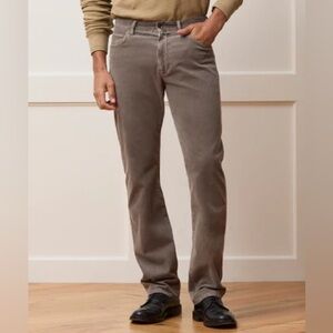 Todd Snyder Relaxed Fit Gray Corduroy Pants 32x34 Stretch Cotton Designer